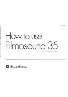 Bell and Howell 756 manual